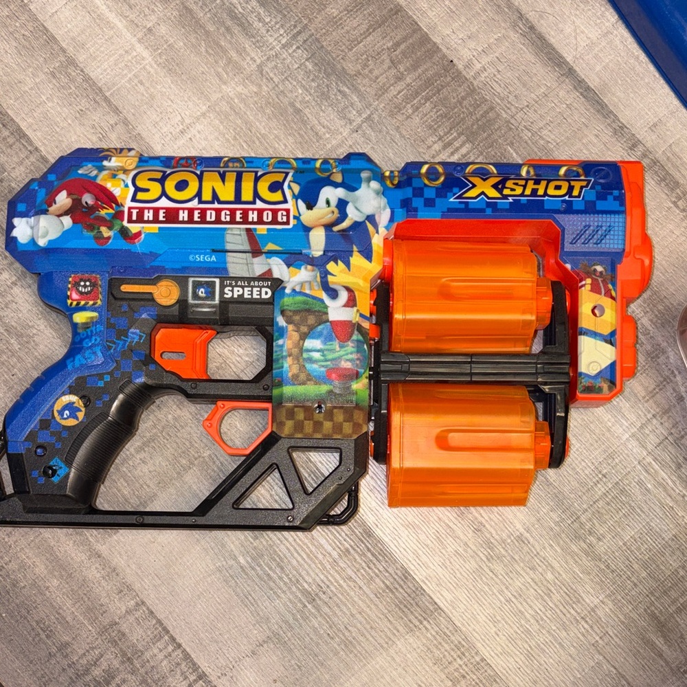 X-Shot Sonic the Hedgehog Blue and Orange Dart Blaster